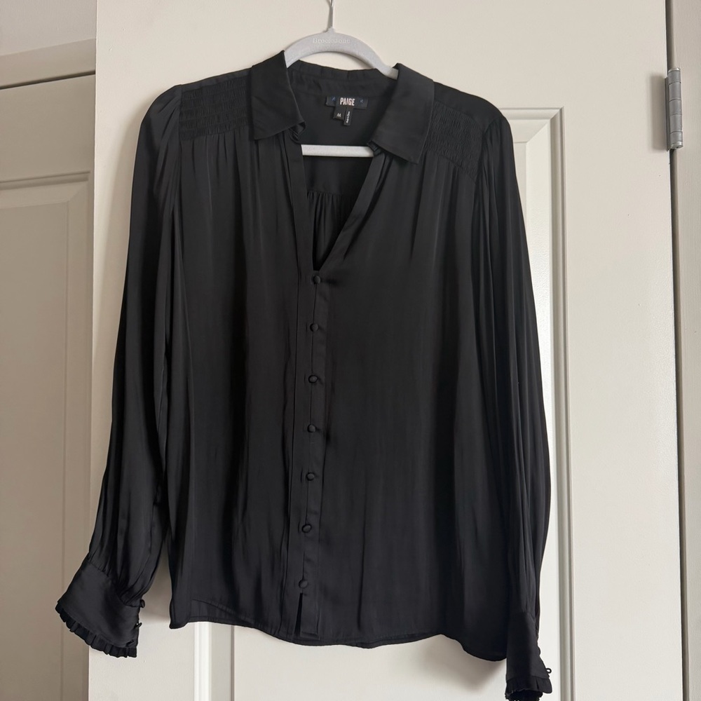 PAIGE Black Long Sleeve Blouse